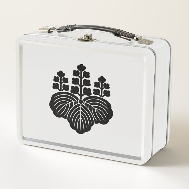 Paulownia with 5-7 blooms metal lunch box (Front)