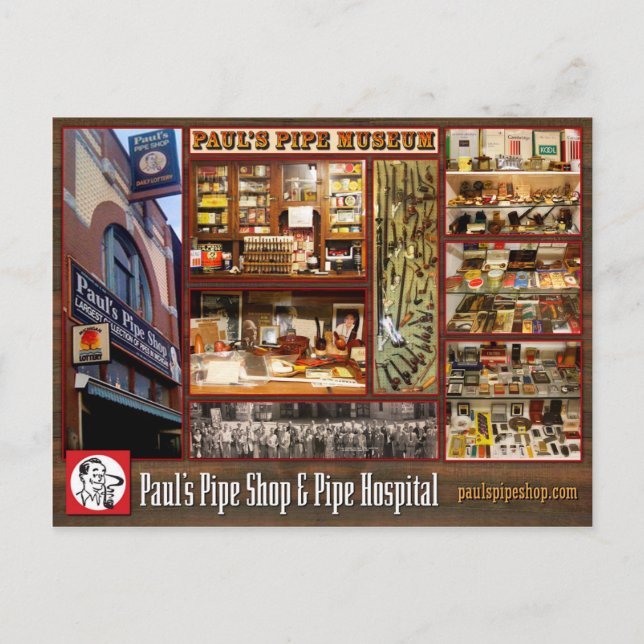 Paul's Pipe Museum Postcard (Front)