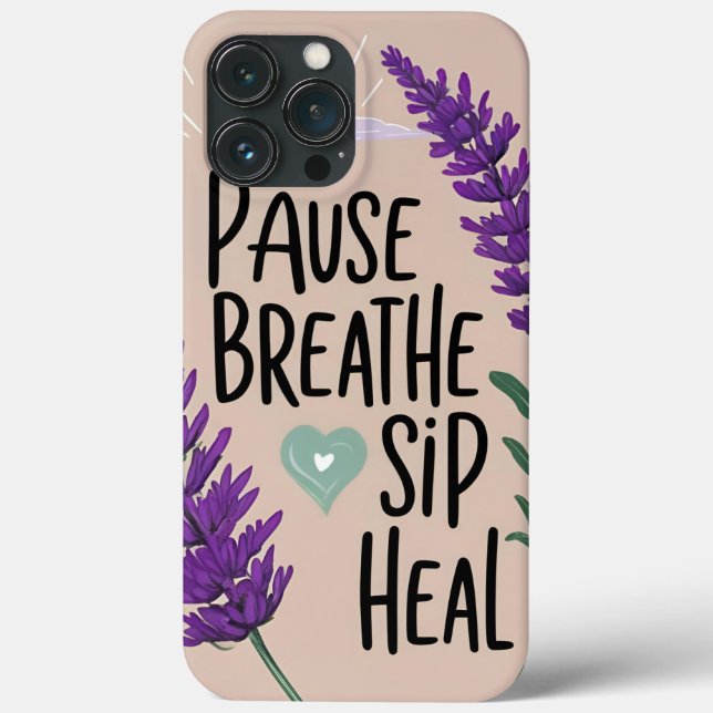 ✨Pause breathe - sip heal | Design  Case-Mate iPhone Case (Back)
