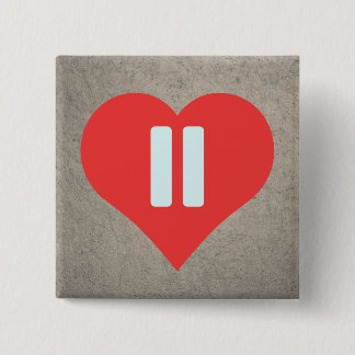 Pause Symbols Pictogram 15 Cm Square Badge