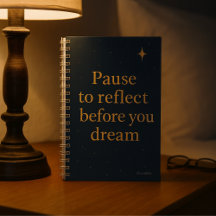Pause to Reflect  – Midnight Blue Minimalist 