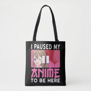 Paused My Anime Lover Japanese Manga Otaku Girl Tote Bag