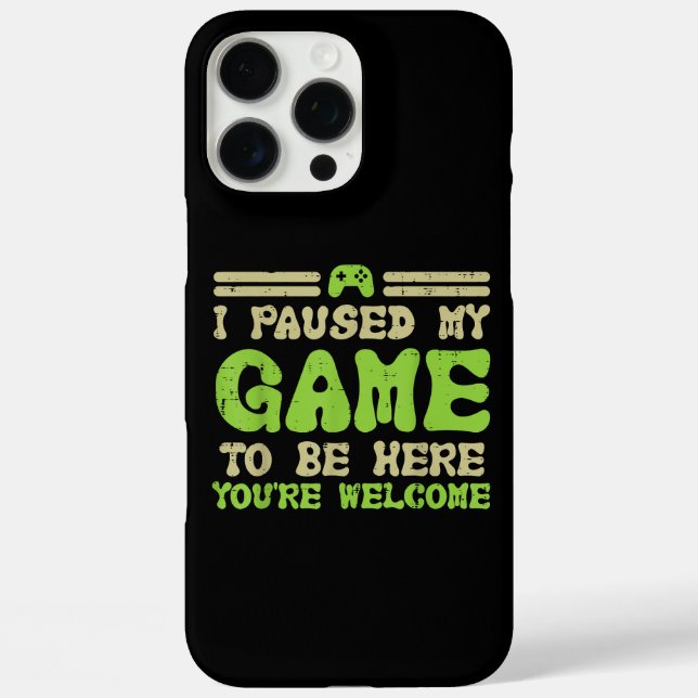 Paused My Game To Be Here Funny Video Gamer Case-Mate iPhone Case (Back)