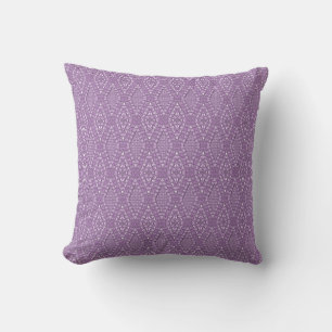 Pave Diamonds Amethyst Throw Pillow