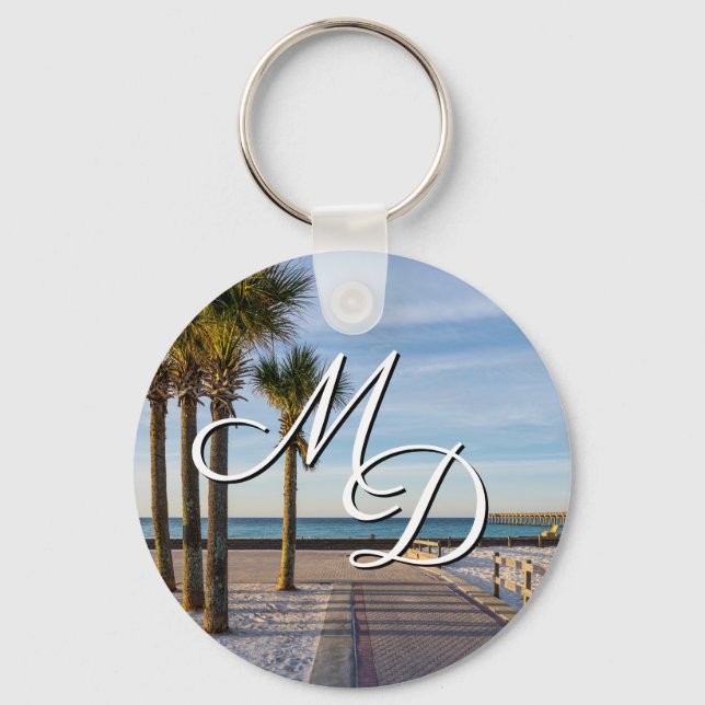 Paved Walkway To Pensacola Beach Key Chain (Front)