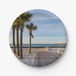 Paved Walkway To Pensacola Beach Paper Plates