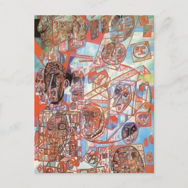 Pavel Filonov- A Man in the World Postcard (Front)