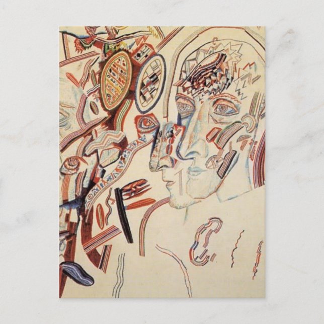 Pavel Filonov- Heads Postcard (Front)