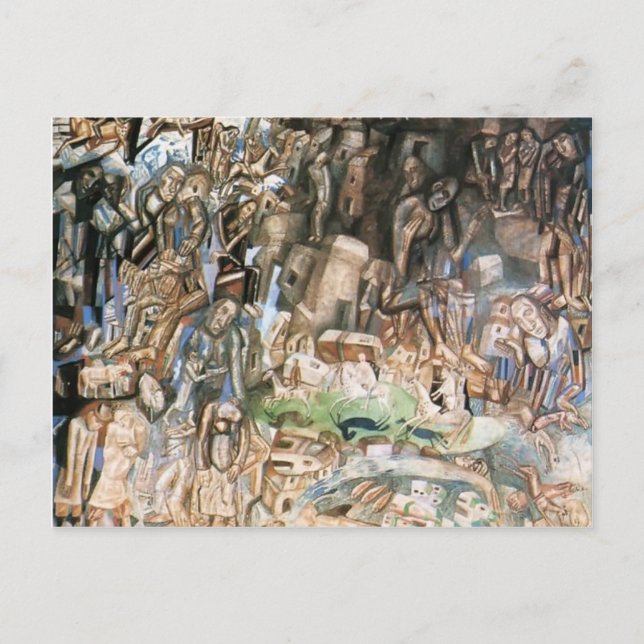 Pavel Filonov- Untitled (The Riders) Postcard (Front)