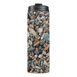 Pavement pebble textureabstract, home decor, backg thermal tumbler