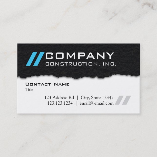 Pavement Themed Professional Business Card (Front)