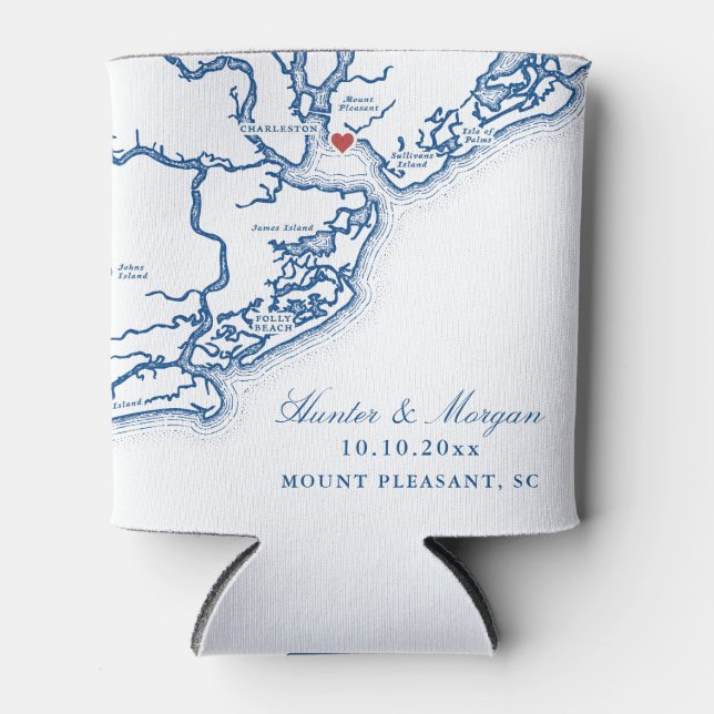Pavilion at Patriots Point Wedding Favour Can Cooler (Front)