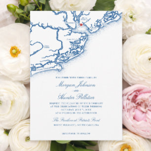 Pavilion at Patriots Point Wedding Mount Pleasant  Invitation