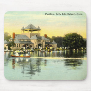 Pavilion, Belle Isle, Detroit Michigan 1915 Vinta Mouse Pad
