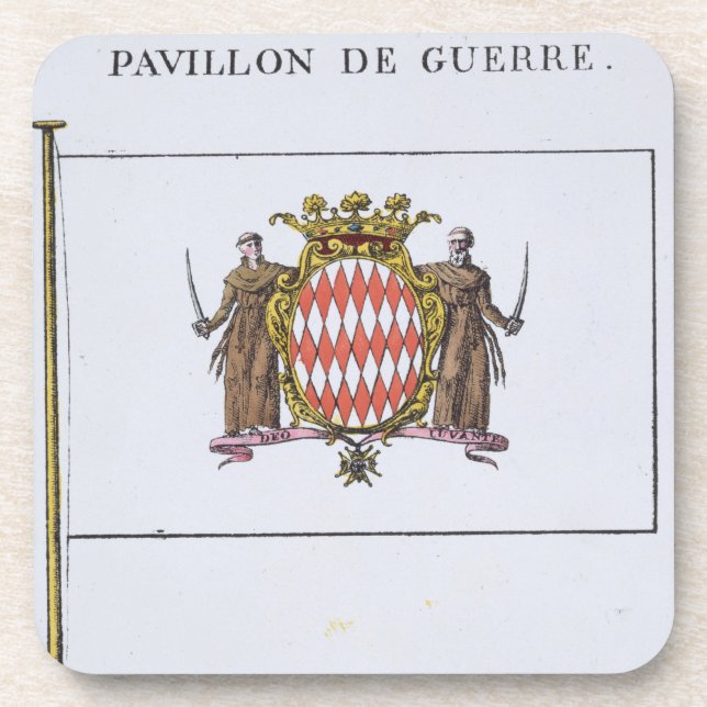 Pavillon de Guerre, detail from Flags from Monaco Coaster (Front)