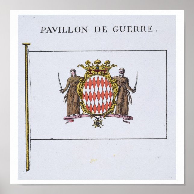 Pavillon de Guerre, detail from Flags from Monaco Poster (Front)