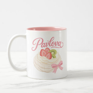 Pavlova - Coquette Pastel Dessert Design Two-Tone Coffee Mug