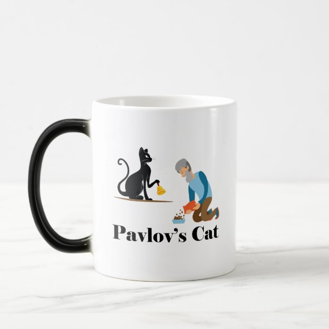 Pavlov's Cat Funny Psychology Magic Mug (Left)