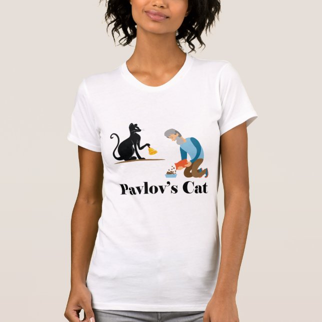 Pavlov's Cat Funny Psychology T-Shirt (Front)