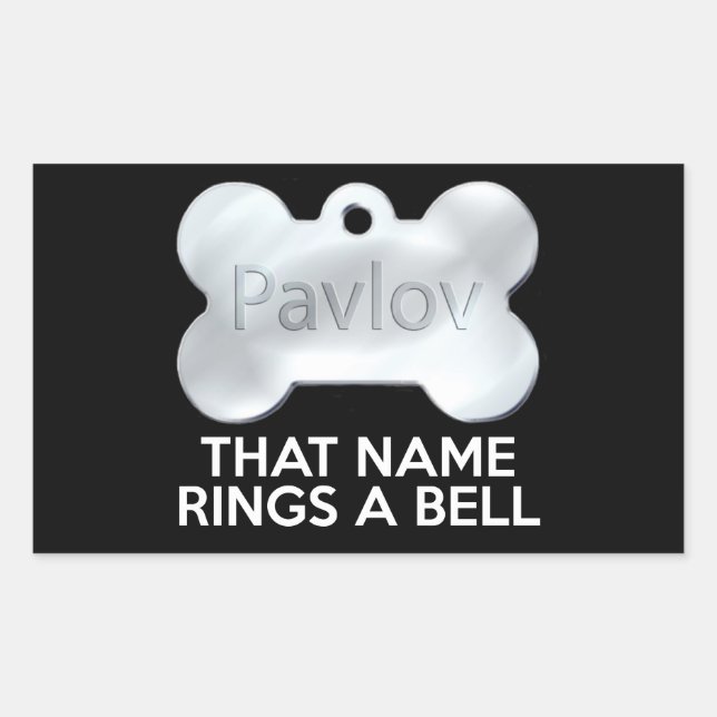 PAVLOV'S DOG RECTANGULAR STICKER (Front)