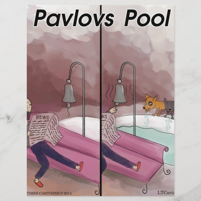 Pavlov's Pool Funny Cartoon (Front)