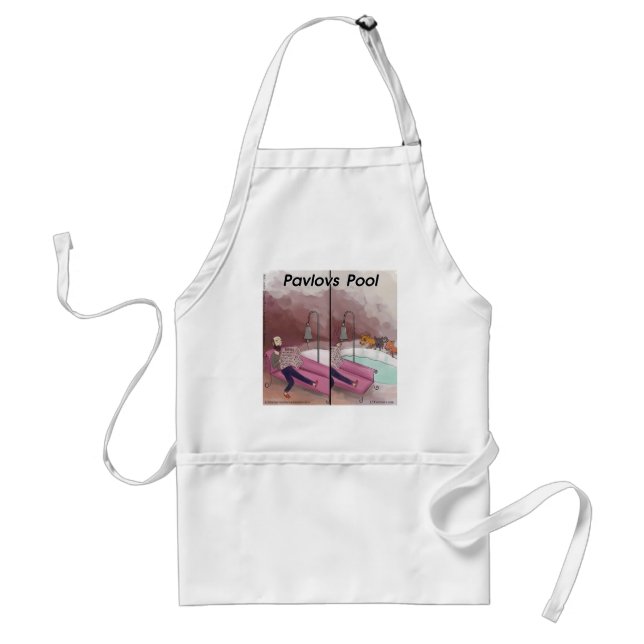 Pavlov's Pool Funny Cartoon Standard Apron (Front)