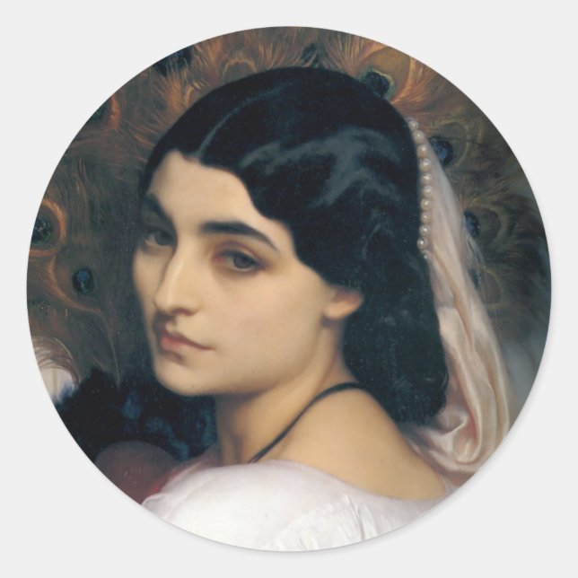 Pavonia - Lord Frederick Leighton Classic Round Sticker (Front)