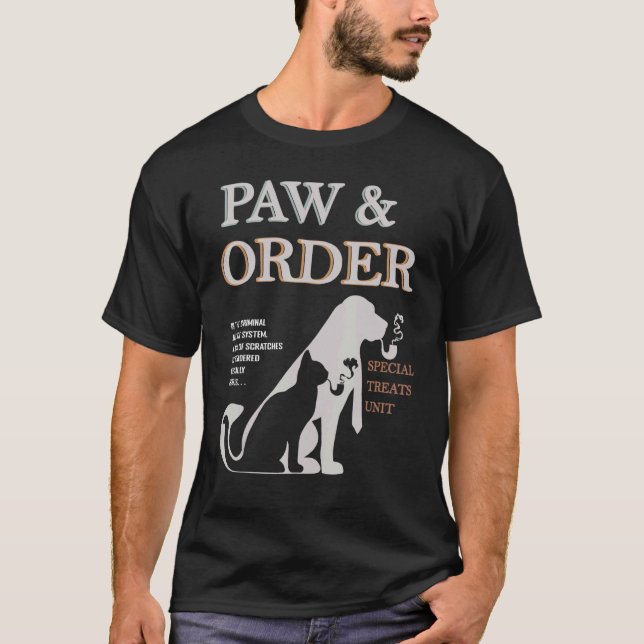 Paw And Order Special Feline Unit Pets Training Do T-Shirt (Front)