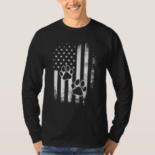 Paw Animal 4th Of July United State Of America Fla T-Shirt