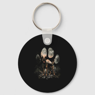 Paw Belgian Malinois Dog Mum Dad Mountains Sunset Key Ring