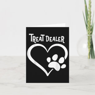 Paw Design Shirt Treat Dealer Dog Lover Heart Paw  Card