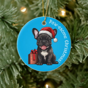 😍Paw-esome Sweet Frenchie puppy Ceramic Tree Decoration