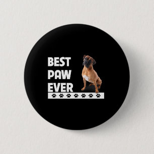 Paw Ever Boxer Bulldog Dad Fathers Day Dog Lovers 6 Cm Round Badge