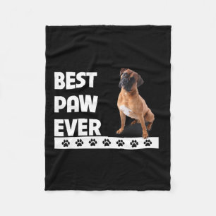 Paw Ever Boxer Bulldog Dad Fathers Day Dog Lovers Fleece Blanket