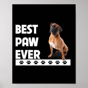 Paw Ever Boxer Bulldog Dad Fathers Day Dog Lovers  Poster