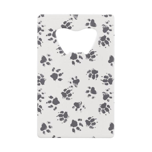 Paw Footprints: Dog Monochrome Seamless. (Front)