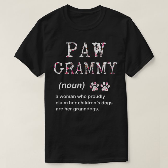 Paw Grammy Dog Grandma Women For Christmas Mother' T-Shirt (Design Front)