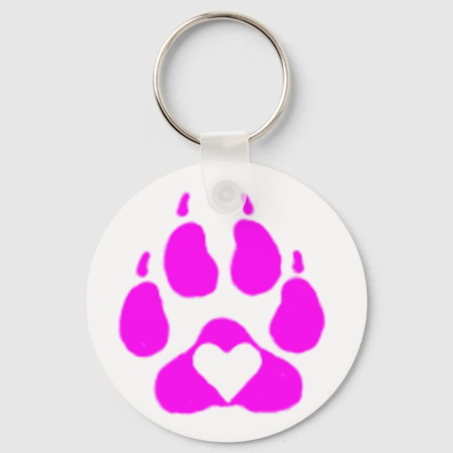 Paw Heart Key Ring (Front)