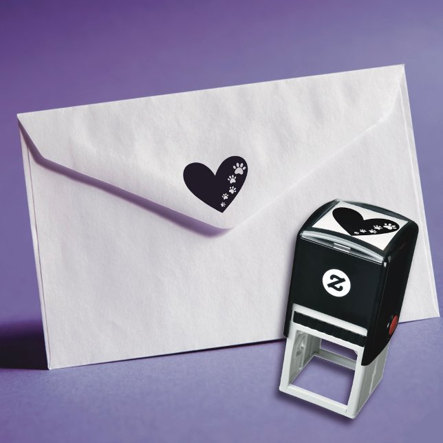 Paw & Heart Self-Inking Stamp (Creator Uploaded)