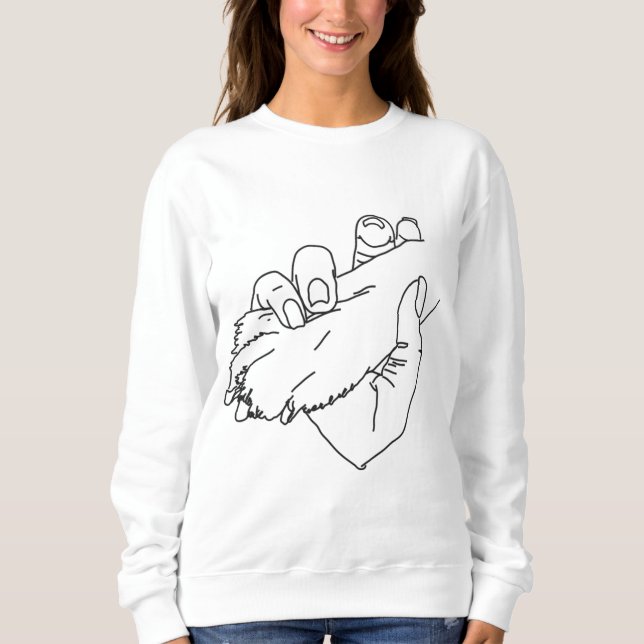 paw in hand sweatshirt (Front)