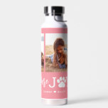 Paw Joy EDITABLE COLOR Water Bottle<br><div class="desc">Visit our shop at www.berryberrysweet.com for stylish and modern stationery and personalised gifts.</div>