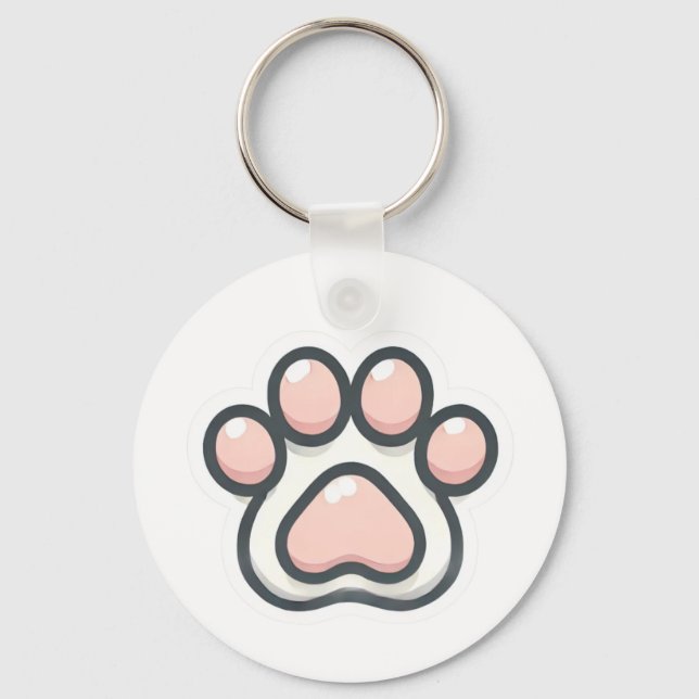 Paw keychians key ring (Back)