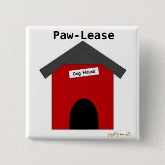 Paw-Lease 15 Cm Square Badge