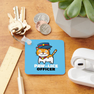 Paw-lice Officer Key Ring