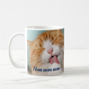 Paw Licking Cat Coffee Mug