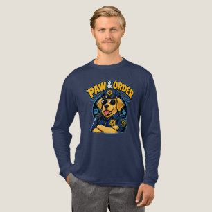Paw & Order Dog Police PNG, Funny K9 Dog Sublimati Tri-Blend Shirt