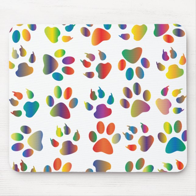 paw pattern mouse pad (Front)