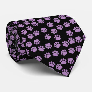 Paw Pattern, Purple Paws, Dog Paws, Animal Paws Tie