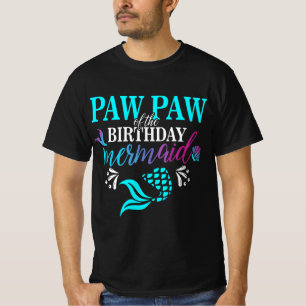 Paw Paw Of The Birthday Mermaid Matching Family  T-Shirt
