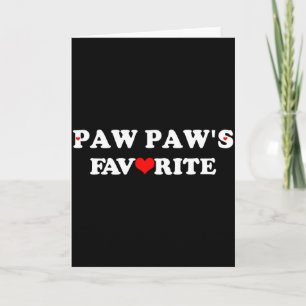 Paw Paws Favorite With Red Heart Card